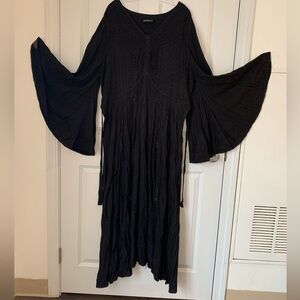 HolyClothing SZ 2X long sleeve black whimsical dress
